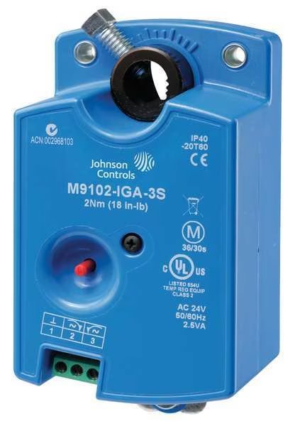 Electric Actuator, 35 in.-lb., -4 to 140, Johnson Controls, Mfr#: M9104-AGA-3S