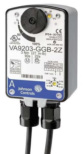 Elec Act, 27 In.-lb., On-Off, 24VAC, Johnson Controls, Mfr#: VA9203-BGA-2