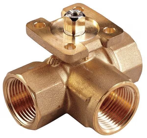 Ball Valve, 3 Way, SS Trim, (F)NPT 1-1/4, Johnson Controls, Mfr#: VG1845DN
