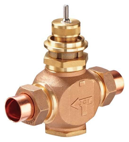 Globe Valve, 2-Way, NC, 1-1/2 In, Sweat, Johnson Controls, Mfr#: VG7481RT