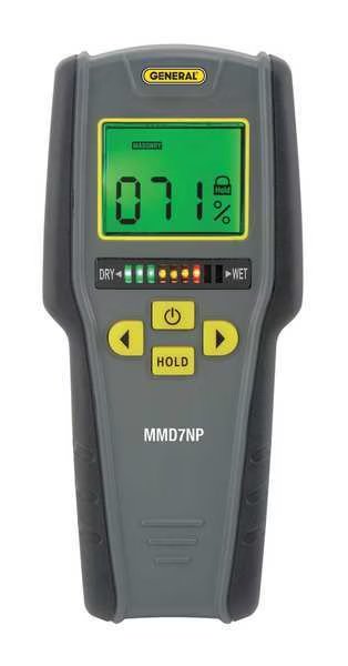 Pinless Moisture Meter, 0-53Pct Softwood, General Tools, Mfr#: MMD7NP