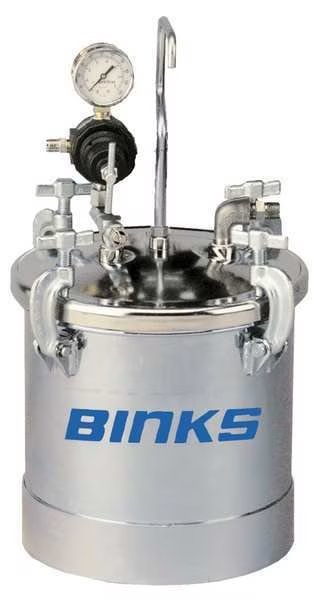 Paint Tank, 2.8 Gal., Zinc Plated Steel, Binks, Mfr#: 83C-210