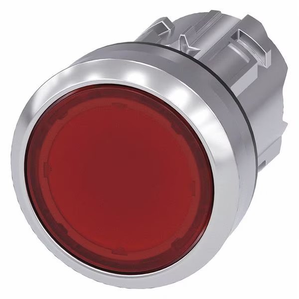 Illuminated Push Button Operator, 22 mm, Red, Siemens, Mfr#: 3SU1051-0AA20-0AA0