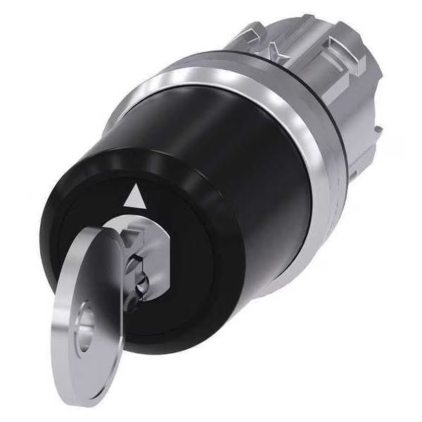 Selector Switch Operator, 22mm Sz, No Cam, Siemens, Mfr#: 3SU1050-5BL21-0AA0