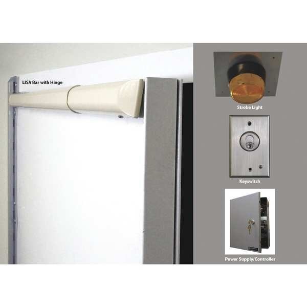 Anti-Ligature Door Alarm Kit, Key Control, Securitech, Mfr#: LISA-1DR4248-LH