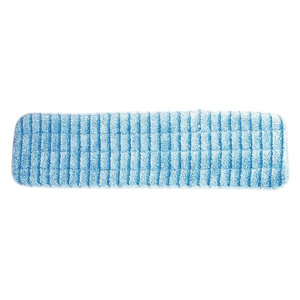 Flat Mop Pad, Hook-and-Loop Connection, Blue, Microfiber, PK12, LWBS18, Microfiber Technologies, Mfr#: LWBS18