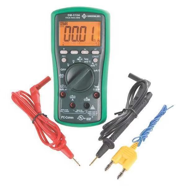 True RMS Professional Digital Multimeter, Greenlee, Mfr#: DM-510A
