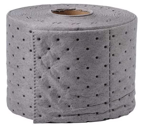 Sorbents, 3.3 gal (US), 7 1/2 in x 50 ft, Universal, Gray, Polypropylene, Brady, Mfr#: SRP75P