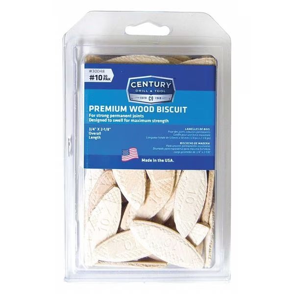 Joining Biscuits, 10, 50 Pack, Century Drill & Tool, Mfr#: 30048