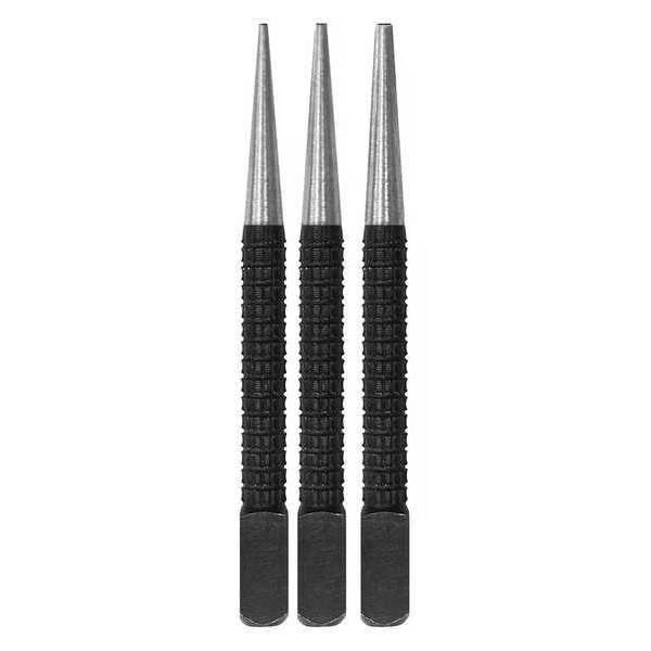 Nail Set Assortment, 3 Pc, Century Drill & Tool, Mfr#: 64003
