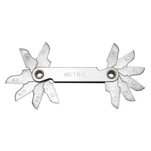 Metric Pitch Gauge, 0.50-1.75 Npt and Bsp, Century Drill & Tool, Mfr#: 98402