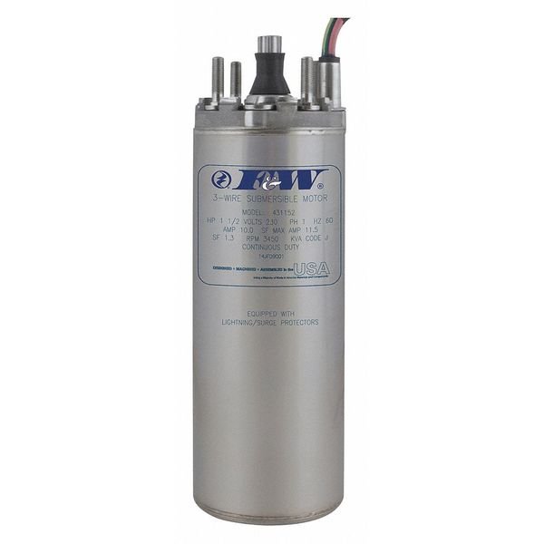Deep Well Submersible Pump Motor, 3/4 HP, Flint & Walling, Mfr#: 137430