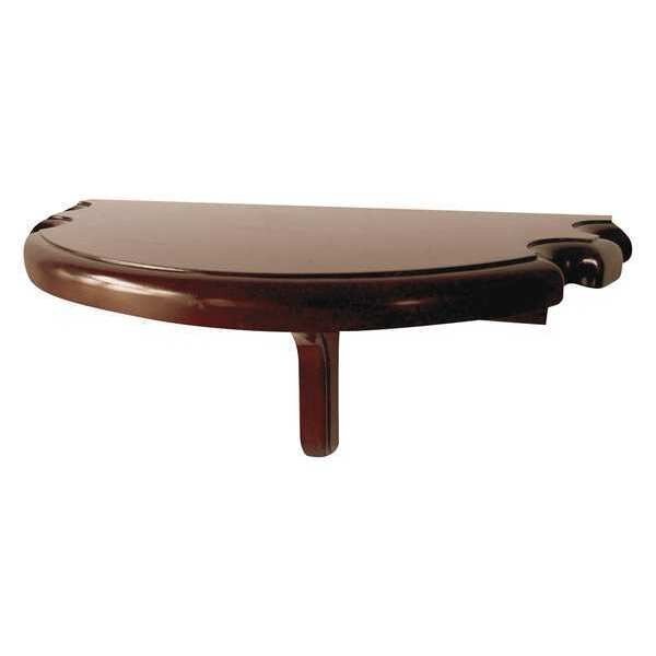 Premium Half Moon Wall Shelf, Walnut, Hathaway, Mfr#: BG2552W