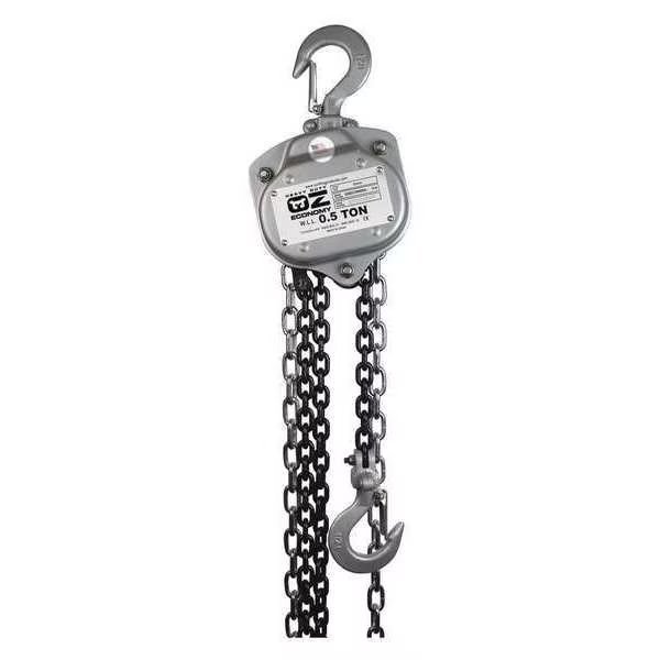 Chain Hoist, 1000 lb., 10ft. Load Chain, Oz Lifting Products, Mfr#: OZHDE005-10CH