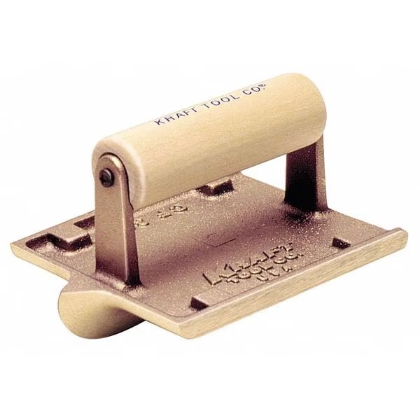 Concrete Groover, Bronze/Wood, 1/4 Radius, Kraft Tool, Mfr#: CF314