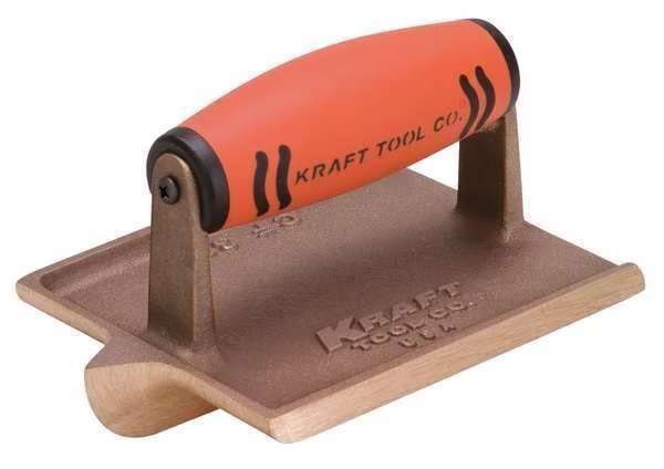 Concrete Groover, Bronze, 1/4 in Radius, Kraft Tool, Mfr#: CF305PF