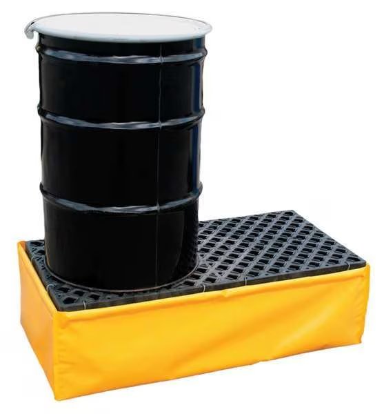 Drum Spill Containment Pallet, 66 gal Spill Capacity, 2 Drum, 1200 lbs., Polyethylene, Ultratech, Mfr#: 1340