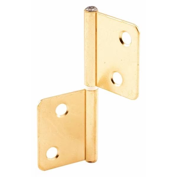 Bi-Fold Door Hinges, Non-Mortise Style, Brass Plated (1 Pair), Primeline Tools, Mfr#: N 7025