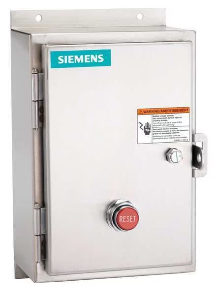 Nonreversing NEMA Magnetic Motor Starter, 4, 4X NEMA Rating, 24V AC, 3 Poles, 1NO, Siemens, Mfr#: 14IUH32WJ