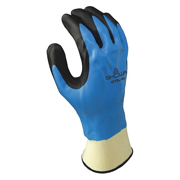 Cold Protection Coated Gloves, Acrylic Terry Lining, 2XL, Showa, Mfr#: 477XXL-10