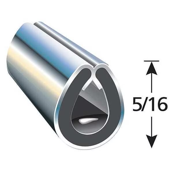 Black Vinyl Edge Guard 25 ft. L, 5/16