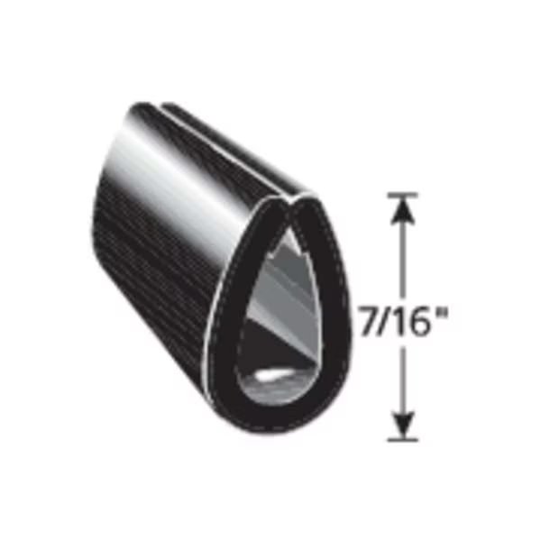 Black Vinyl Edge Guard 100 ft. L, 7/16