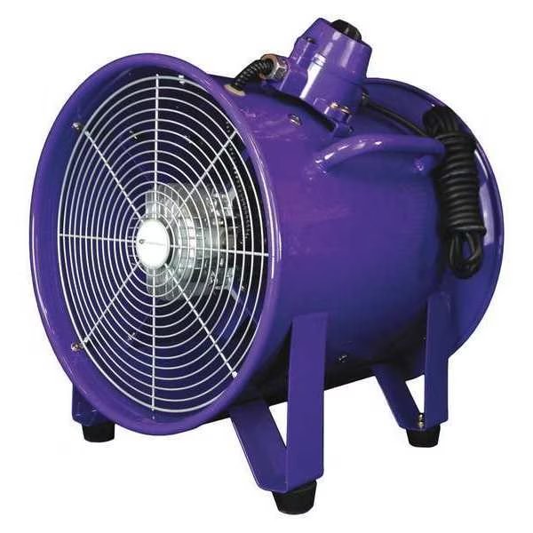 Tube Axial Fan, 1 HP, 4414 cfm, Tube, 220V, 1 Phase, 18