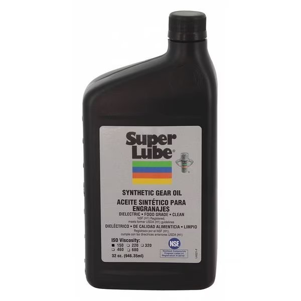 1 qt Gear Oil Bottle Translucent Clear, Super Lube, Mfr#: 54100