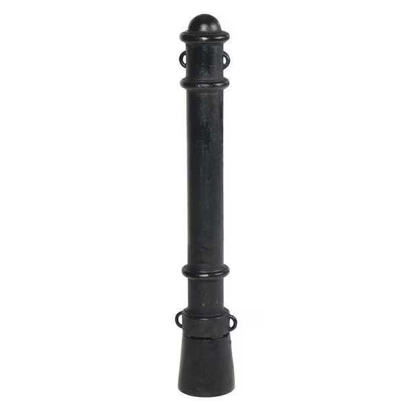 Steel Bollard, Surface Mount, Vestil, Mfr#: BOL-OR-40-BK-SM