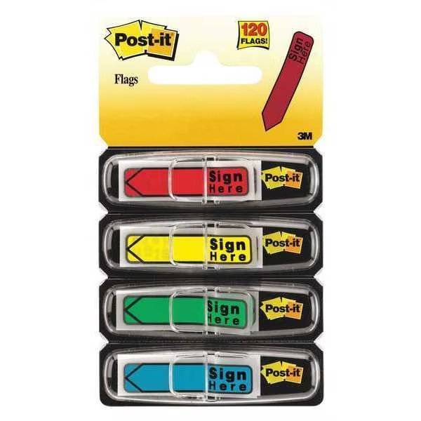 Flag, Sign Here, Assorted, PK120, Post-It, Mfr#: 684SH