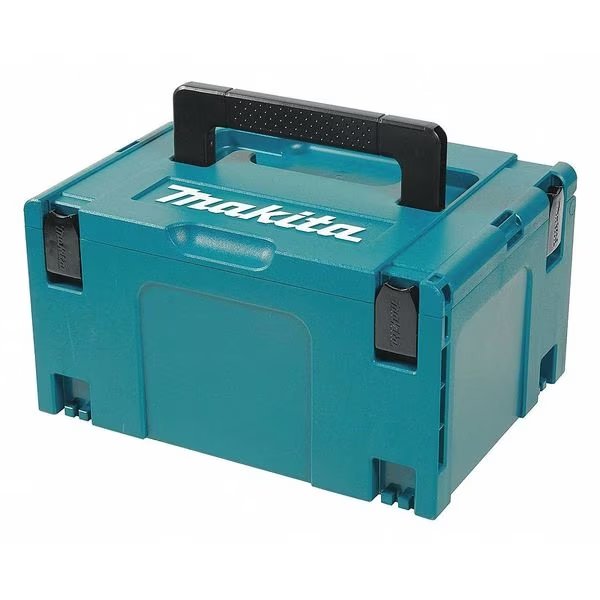 MAKPAC Interlocking Tool Case, Plastic, Blue, 15-1/2 in W x 11-1/2 in D x 8-1/2 in H, Makita, Mfr#: 197212-5