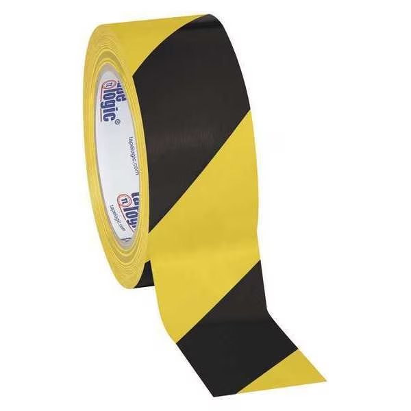 Tape Logic® Striped Vinyl Tape, 7.0 Mil, 2