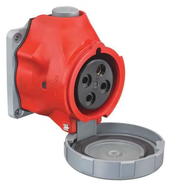 Pin and Sleeve Receptacle, 480VAC, Red, Hubbell, Mfr#: HBLS460R7W