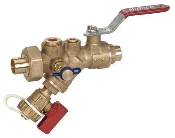 1" Sweat Combination Strainer Valve, Nutech, Mfr#: SV2E-100S-100S