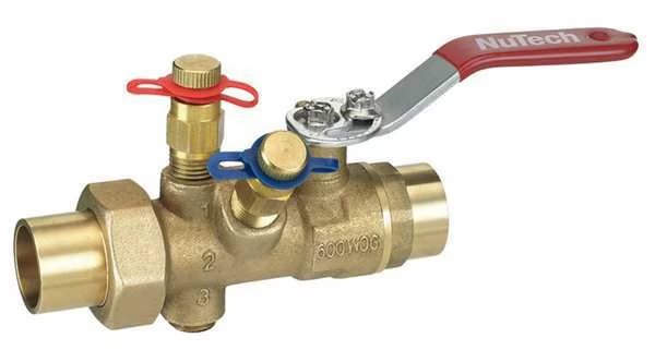 Manual Balancing Valve, 1/2 In, Sweat, Nutech, Mfr#: MB1E-1A-050S-050S