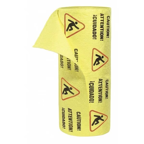 Sorbents, 55 gal, 30 in x 150 ft, Universal, Yellow, Polypropylene, Spilltech, Mfr#: YRZ150H