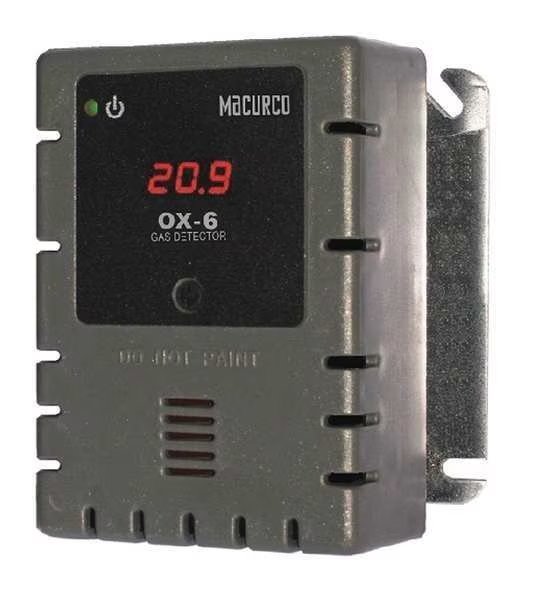 Fixed Gas Detector, O2,900 sq. ft., Macurco, Mfr#: OX-6