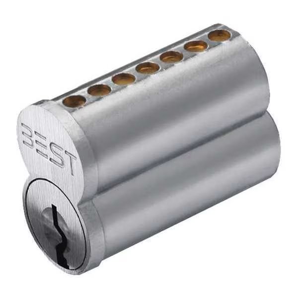 Interchangeable Core, Satin Chrome, Keyway Type M, 7 Pins, Best, Mfr#: 6C7M1626