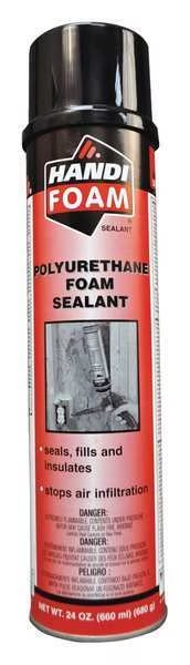 Spray Foam Sealant, 24 oz, Cream, Handi-Foam, Mfr#: P30115