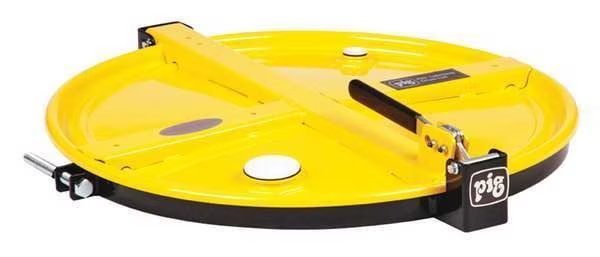 Drum Lid, Steel, 4-3/8 in. H, Yellow, Pig, Mfr#: DRM1065-YW
