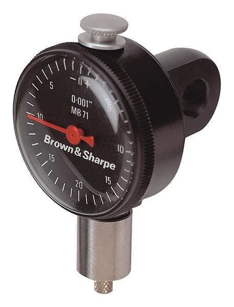 Dial Indicator, 0-100 Dial Reading, Black, Tesa Brown & Sharpe, Mfr#: 14.82017