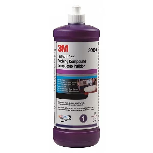 Abrasive Rubbing Compound, 7.5 to 9.0 pH, 3M, Mfr#: 36060