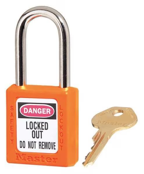 Lockout Padlock, KA, Orange, 1-3/4"H, Master Lock, Mfr#: 410KAORJ