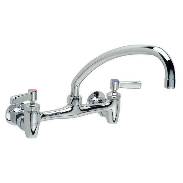 Lever Handle 8" Mount, Commercial 2 Hole Low Arc Laundry Sink Faucet, Zurn, Mfr#: Z843J1-XL-3F