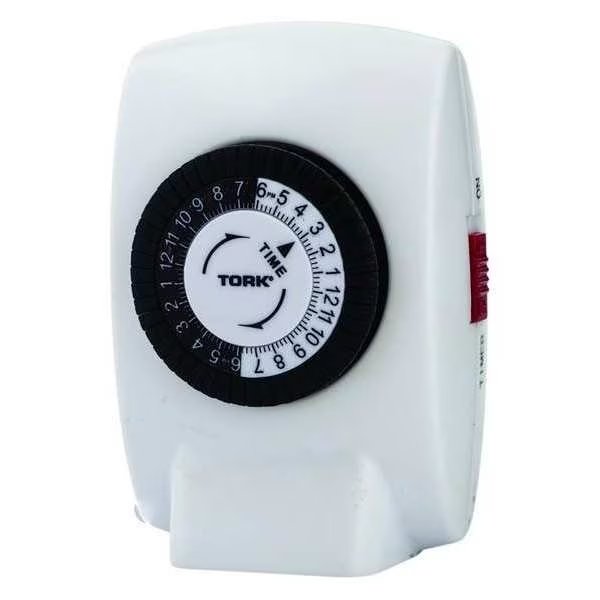 Plug In Timer, Wht, Indoor, 125V, Dgtl, 500W, Tork, Mfr#: 402B
