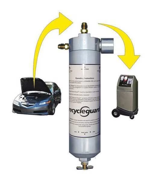 A/C Recycle Guard, 1/4 in. O.D., Aluminum, Airsept, Mfr#: 72102