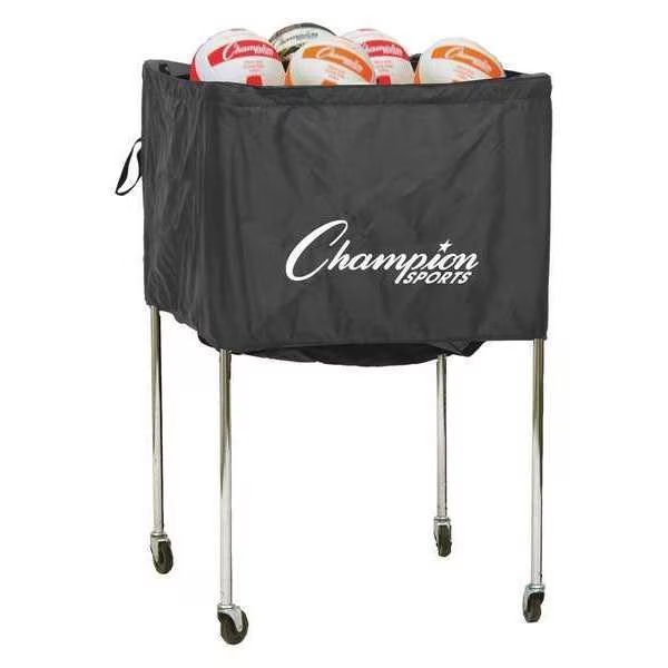 Ball Cart, 24.5in.LWx36in.H, Black Silver, Champion Sports, Mfr#: VBCART