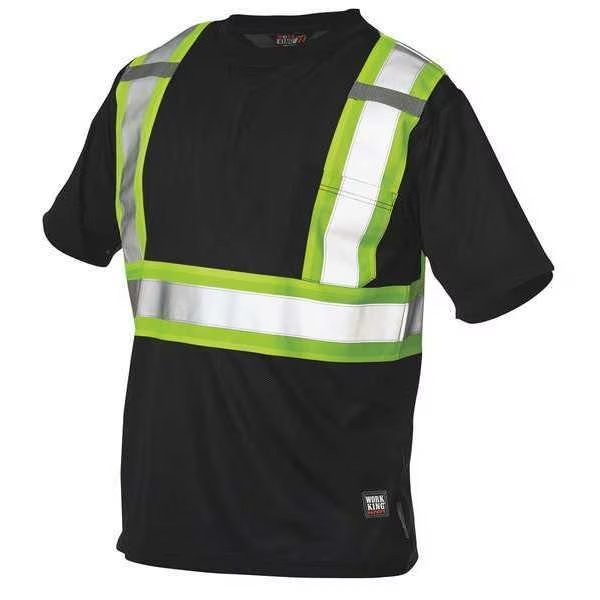 Large Hi-Vis T-Shirt, Black, Tough Duck, Mfr#: S39211