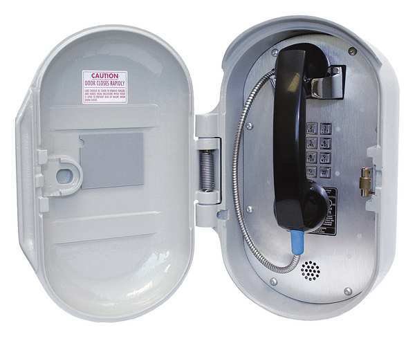Telephone, Locking Door, Gray, Hubbell Gai-Tronics, Mfr#: 226-002