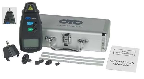 Tachometer, Infrared, 2 to 99,999 rpm, Otc, Mfr#: 3665